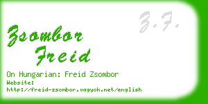 zsombor freid business card